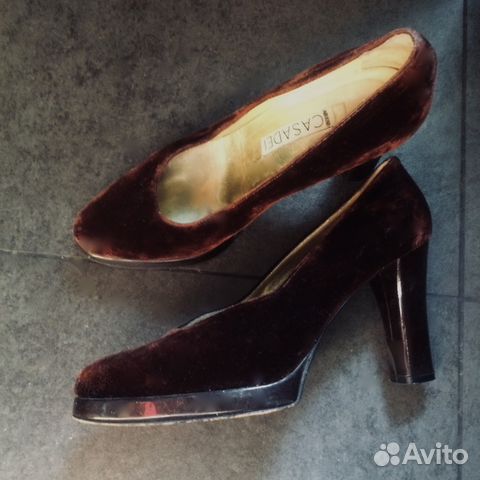 Туфли Casadei бархатные