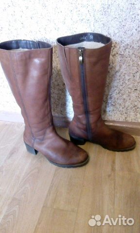 Зимние-кожаные сапоги