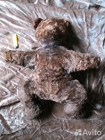 Старенький мишка Плюш Опилки СССР 50 см