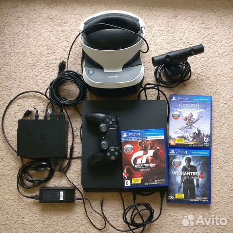 PlayStation4 + Шлем sony VR+3 игры+гарантия 2 года