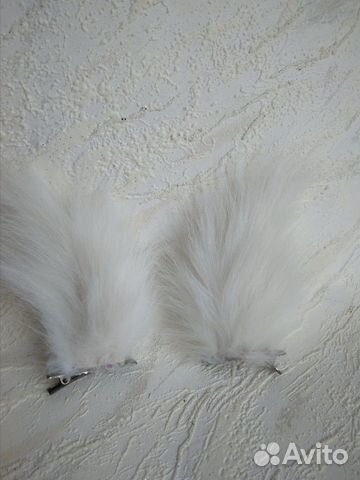 Заколки ушки из натурального и искусственного меха Заколки ушки из натурального и искусственного меха