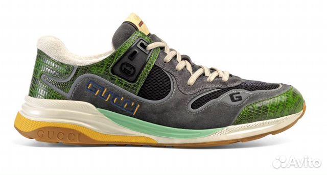 Gucci UltraPace Mixed-Material Sneaker Green Gucci UltraPace Mixed-Material Sneaker Green