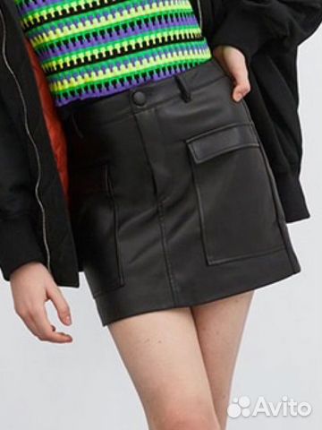 Кожаная юбка zara зара