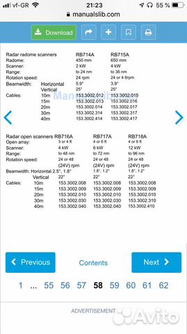 Морской радар Simrad RB714A Морской радар Simrad RB714A