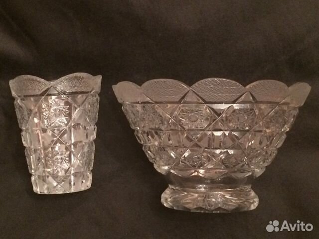Вазы хрустальные разные СССР