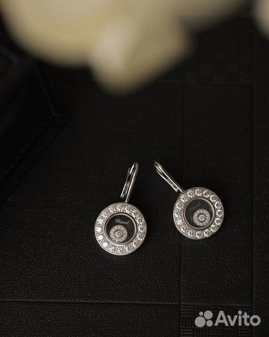 Серьги Chopard White Gold Happy Diamonds Drop