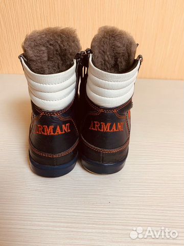 Ботинки зимние Armani, натуральный мех. 28 размер