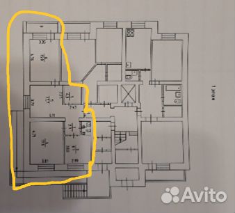 3-к квартира, 69 м², 1/9 эт. 3-к квартира, 69 м², 1/9 эт.