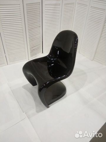 Стул Panton Chair черный, белый