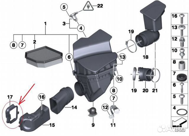 Рамка патрубка BMW F07, F10, F11, F06, F13, F01 Рамка патрубка BMW F07, F10, F11, F06, F13, F01