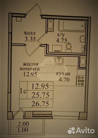 Студия, 28 м², 5/27 эт. Студия, 28 м², 5/27 эт.