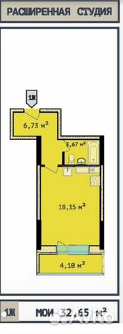 Студия, 32 м², 17/25 эт. Студия, 32 м², 17/25 эт.