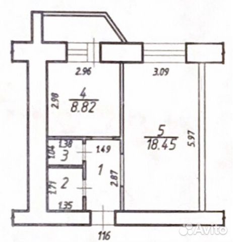 1-к квартира, 36 м², 6/9 эт. 1-к квартира, 36 м², 6/9 эт.