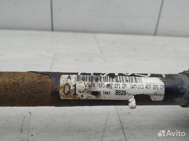 Полуось передняя левая 1K0407271CP VW Golf VI 2009 Полуось передняя левая 1K0407271CP VW Golf VI 2009