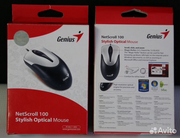 Мышь Genius NetScroll 100 Optical Mouse PS/2 Новая Мышь Genius NetScroll 100 Optical Mouse PS/2 Новая