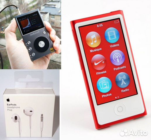 84932262127 Плееры Hi-Fi новые / iPod Nano 7 б/у / EarPods