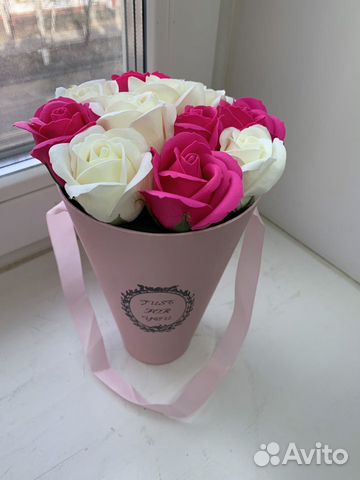 Букет из мыльных роз