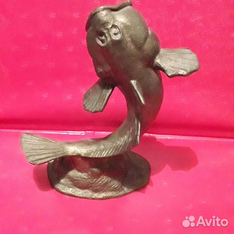 Статуэтка рыбка бычок,бронза.СССР