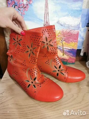 Сапожки лето, сухая весна. Кожа, Европа Сапожки лето, сухая весна. Кожа, Европа