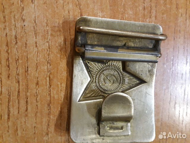 Пряжка са рядовой солдат Советская армия латунь
