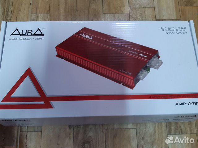 Усилитель Aura AMP-A495 и набор подключения 4х кан