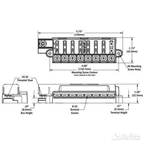 5046 Blue Sea ST Blade Блок предохранителей 8