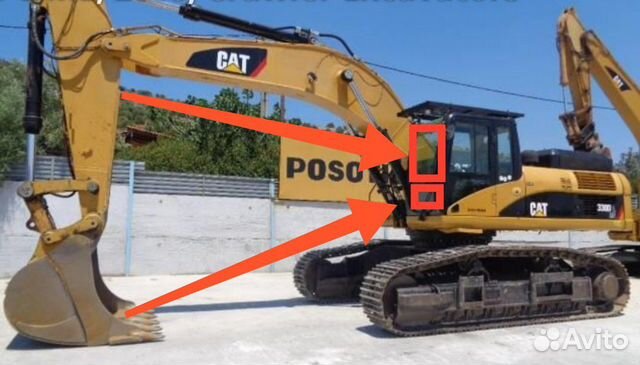 Стекло лобовое на Экскаватор Cat 330dl