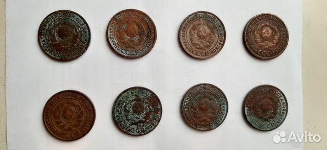 Лот из 21 монет СССР 1924года (1,2,3,5 коп.)