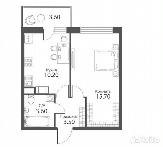 1-к квартира, 34.1 м², 11/14 эт. 1-к квартира, 34.1 м², 11/14 эт.