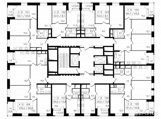 3-к квартира, 81.4 м², 22/23 эт.