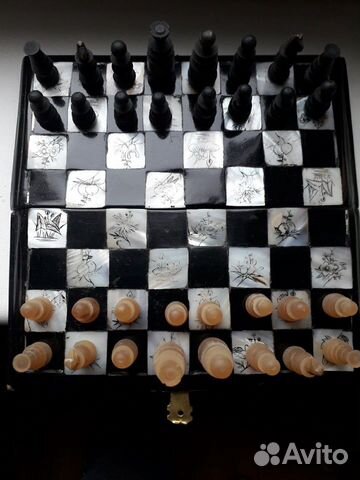 Шахматы перламутр резьба по кости Шахматы перламутр резьба по кости