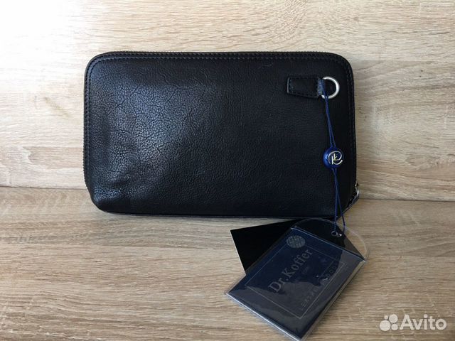 Клатч визитка из натуральной кожи