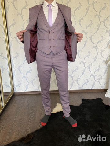 Костюм тройка super slim fit 52