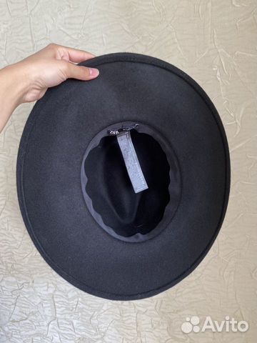 Шляпа черная zara новая фетровая с широкими полями Шляпа черная zara новая фетровая с широкими полями