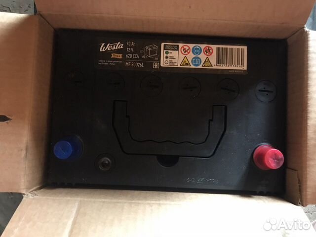 Аккумулятор Westa MF80D26L 70Ач (обратный)