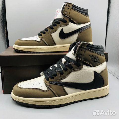 Кроссовки Nike Air Jordan1 коричневые Кроссовки Nike Air Jordan1 коричневые