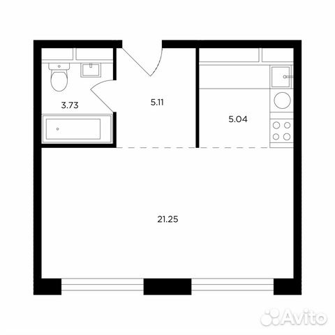 Студия, 34.8 м², 4/27 эт.
