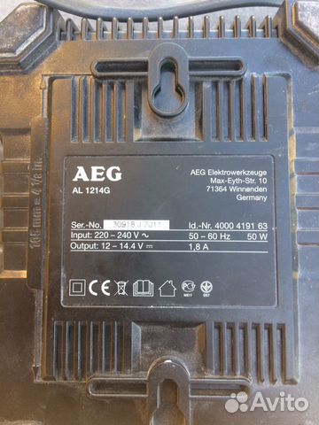 Зарядное устройство AEG Зарядное устройство AEG