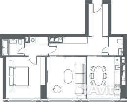 2-к квартира, 75.1 м², 34/65 эт. 2-к квартира, 75.1 м², 34/65 эт.