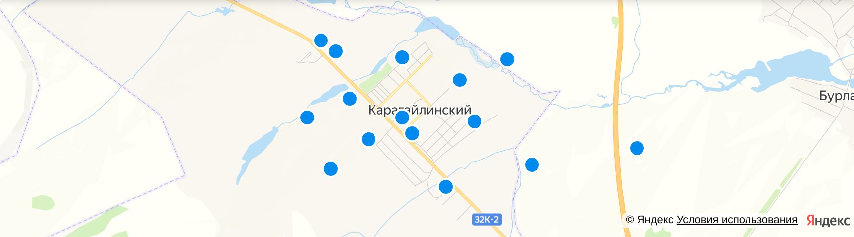 Карта поселок карагайлинский