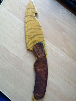 Нож с лезвием-крюком зуб тигра из фанеры CS:CO