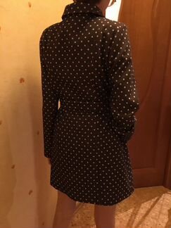 Пальто для девочки на осень-весну в горошек