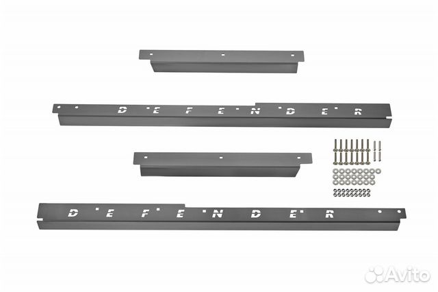 Накладки на дверные пороги с надписью Defender 110