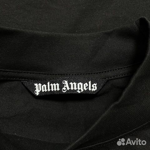 Черная футболка palm angels с медведем premium