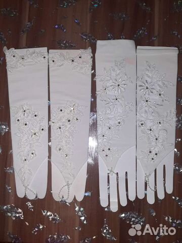 Перчатки митенки для девочки праздничные