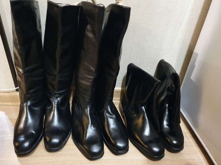 Хромовые сапоги СССР 44 ш и 46 ш размера 1976 г