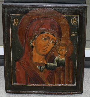 Икона Казанская Пресвятая Богородица Конец 18 века
