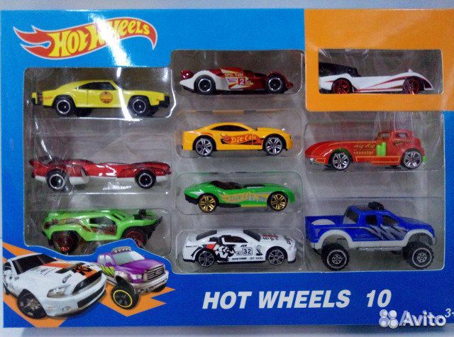 Набор машинок Hot wheels 10в1