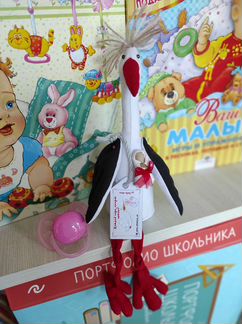 Интерьерная игрушка Аист на беременность