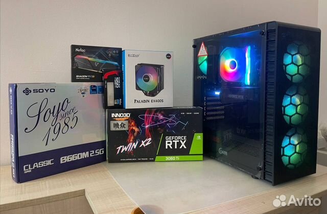 Игровой пк/RTX3060ti/12100f 4 ядера 8 потоков/16gb